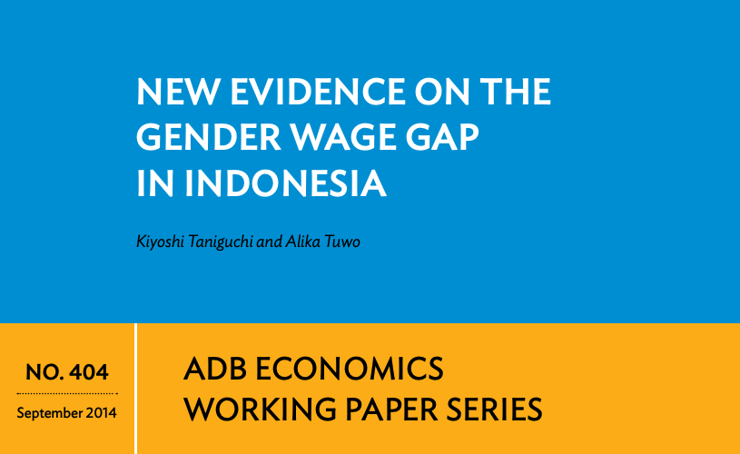 New Evidence on the Gender Wage Gap in Indonesia