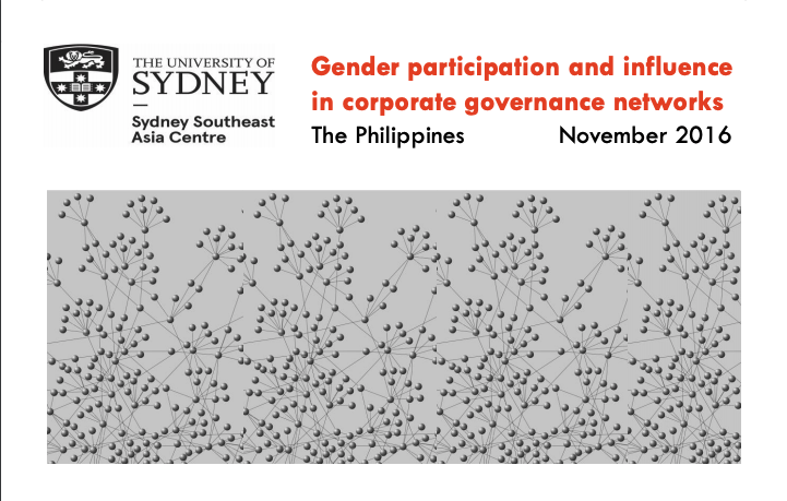 Gender participation and influence in corporate governance networks in the Philippines